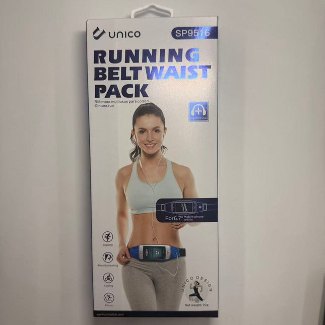Sportieve hardloop heuptas / running belt waist pack – geschikt tot 6,7 inch smartphone (Unico)