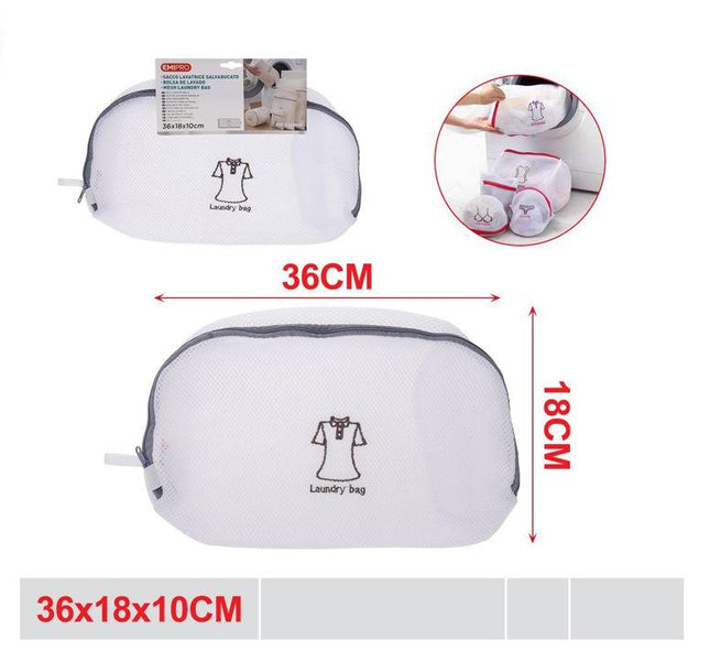 Waszak voor kleding 36 x 18 x 10 cm met ritssluiting