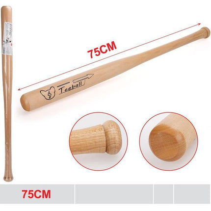 Houten baseball bat 75 cm honkbalknuppel voor sport training en recreatief gebruik