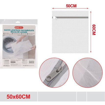 Waszak 50 x 60 cm mesh waszak met rits voor delicate was en kledingbescherming