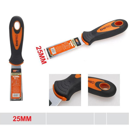 Flexibel plamuurmes 25 mm met antislip handvat voor plamuur verf en renovatie