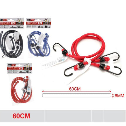 Bagagebinders 60 cm 2 stuks elastische snelbinders met haken voor fiets auto en bagage