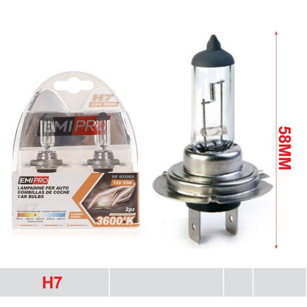 H7 halogeen autolampen 12V 55W 2 stuks 3600K wit licht voor auto koplampen