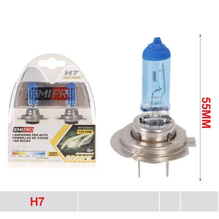 H7 autolampen 12V 55W 6000K wit licht 2 stuks