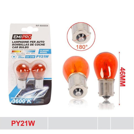 PY21W autolampen amber 12V 21W 2 stuks