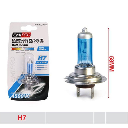 H7 autolamp 12V 55W 4500K blauw glas halogeenlamp 1 stuk voor auto