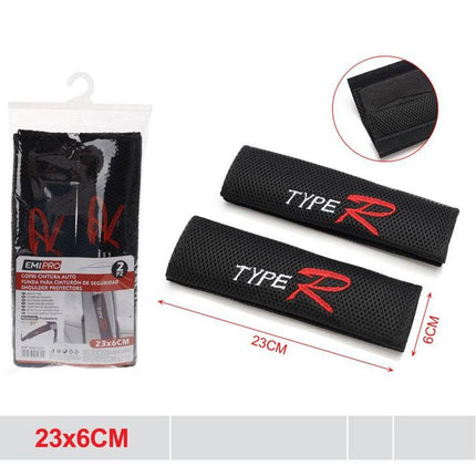Autogordel schouderpads zwart 23 x 6 cm 2 stuks