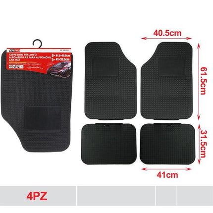 Auto vloermatten PVC zwart 4 stuks universeel