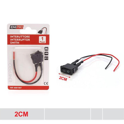 12V auto schakelaar met kabel zwart voor elektrische accessoires