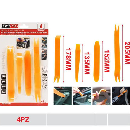 Auto interieur demontage gereedschap 4 stuks kunststof trim tools voor dashboard deurpaneel en bekleding