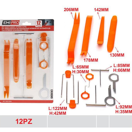 Auto interieur demontage gereedschap 12 stuks kunststof trim tools voor dashboard deurpaneel en bekleding