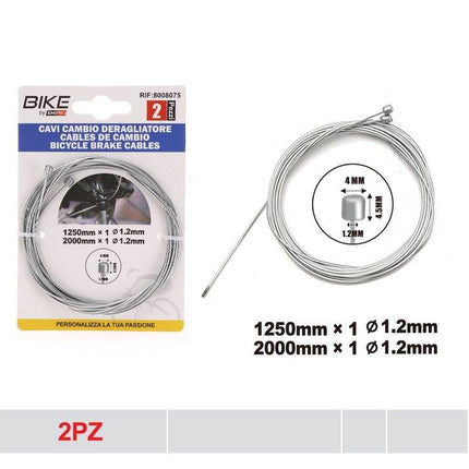 Fiets rem en versnellingskabel set 2 stuks 1.2 mm