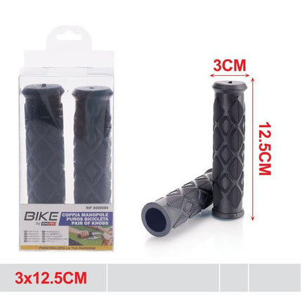 Fietshandvatten zwart 2 stuks 3 x 12.5 cm kunststof handgrepen voor fiets