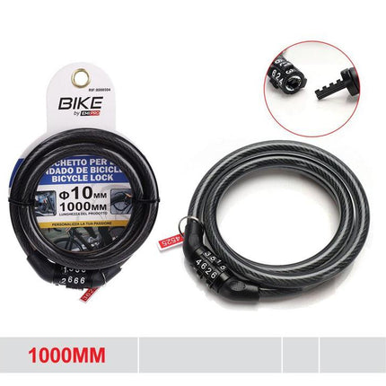Fietsslot kabelslot 100 cm x 10 mm met cijferslot voor fiets scooter en bagage