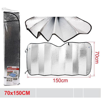 Auto zonnescherm 70 x 150 cm opvouwbare voorruit zonwering met aluminium folie
