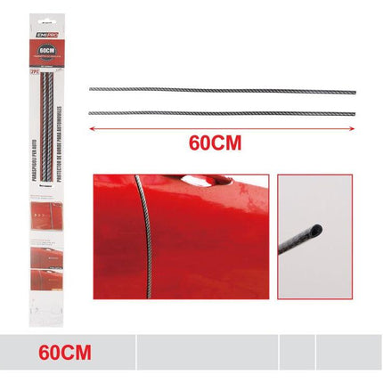 Auto deur beschermstrip carbon look 60 cm 2 stuks