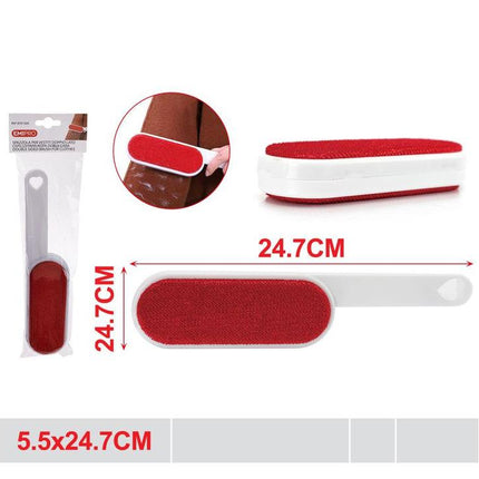 Dubbelzijdige kledingborstel 5.5 x 24.7 cm pluizenborstel voor kleding bank en textiel