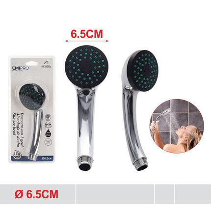 Handdouche 1 straalstand zwart chroomlook 6.5 cm