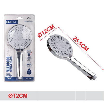 Handdouche met 5 straalstanden 12 cm chroomlook