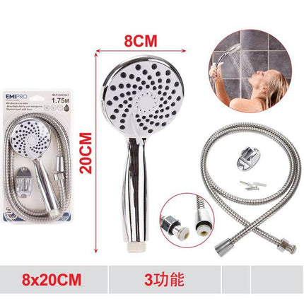 Doucheset met handdouche en slang 1.75 m 3 straalsoorten chroomkleurige douchekop