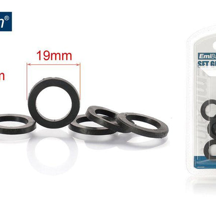 Rubberen kraan afdichtringen zwart 19 mm 12 stuks