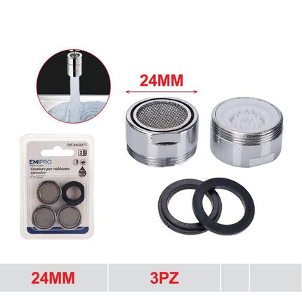 Kraan beluchter 24 mm met buitendraad 3 stuks