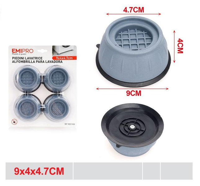 Wasmachine voetjes anti trillingsdempers 9 x 4 x 4.7 cm 4 stuks