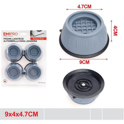 Wasmachine voetjes anti trillingsdempers 9 x 4 x 4.7 cm 4 stuks