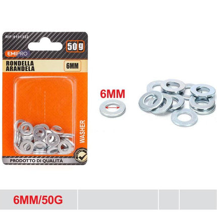 Sluitringen 6 mm 50 g metalen ringen voor schroeven bouten en montage