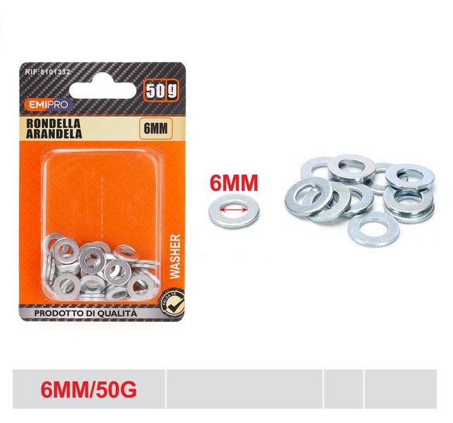 Sluitringen 6 mm 50 g metalen ringen voor schroeven bouten en montage