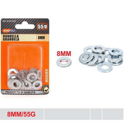 Verzinkte sluitringen 8 mm 55 g voor schroeven bouten moeren montage en doe het zelf klussen
