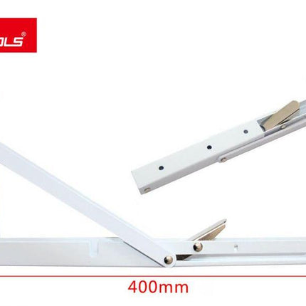 Inklapbare plankdrager wit 400 x 215 mm metalen vouwsteun voor wandplanken en werkbladen