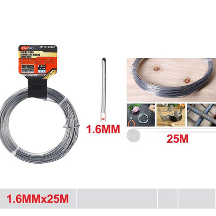 IJzerdraad 1.6 mm x 25 m verzinkt binddraad voor tuin hobby montage en reparatie