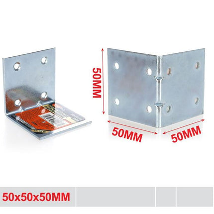 Hoekverbinder 50 x 50 x 50 mm metalen hoekplaat voor hout meubels en montage