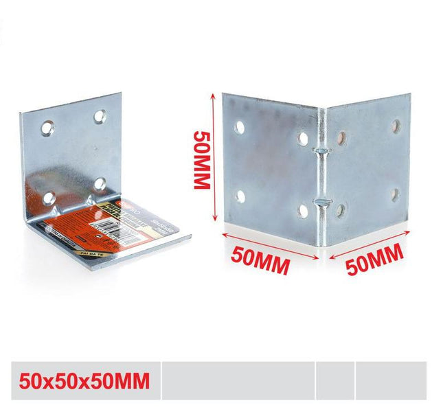 Hoekverbinder 50 x 50 x 50 mm metalen hoekplaat voor hout meubels en montage