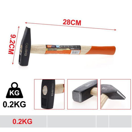 Timmermanshamer 0.2 kg met houten steel 28 cm voor lichte kluswerkzaamheden