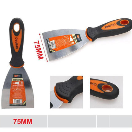 Flexibel plamuurmes 75 mm met kunststof antislip handgreep
