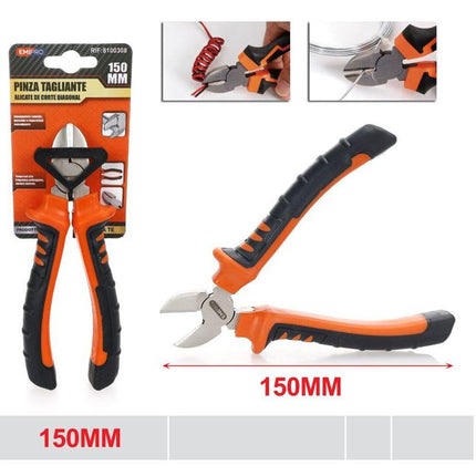 Zijkniptang 150 mm met antislip handgreep voor kabel draad en hobbywerk
