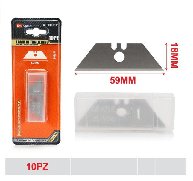 Trapeziummesjes 59 x 18 mm 10 stuks voor cuttermes