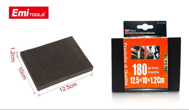 Schuurspons P180 12.5 x 10 x 1.2 cm voor hout en verf