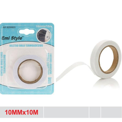 Witte zoomband 10 mm x 10 m thermoadhesieve tape voor kleding reparatie en textiel
