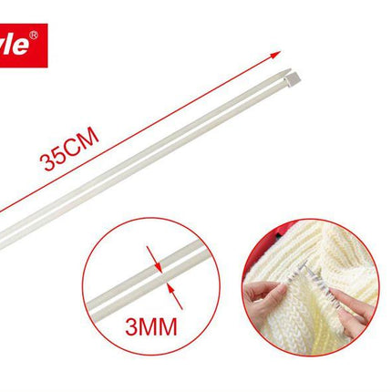 Breinaalden 3 mm x 35 cm rechte breipennen voor wol breien en handwerk