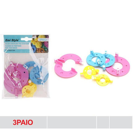Pompon maker set 3 stuks voor wol en handwerk