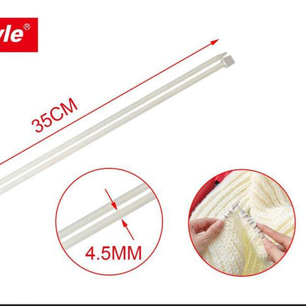 Breinaalden 4.5 mm x 35 cm rechte breipennen voor wol en handwerk
