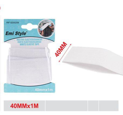 Elastiek band wit 40 mm x 1 m