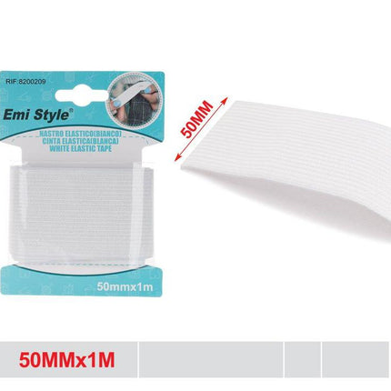 Elastiek band wit 50 mm x 1 m voor naaien en kledingreparatie