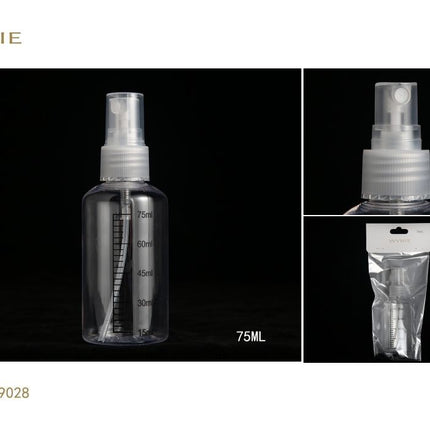 Transparante sprayfles 75 ml navulbare reisflacon voor toner parfum en verzorgingsvloeistoffen