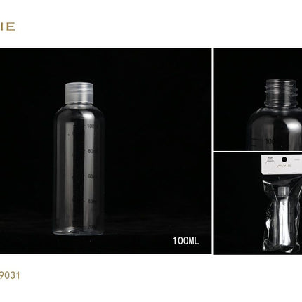 Transparante reisfles 100 ml navulbare plastic fles voor shampoo lotion en vloeistoffen