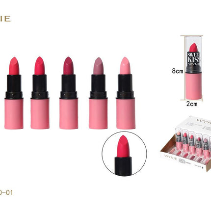 WYNIE sweet kiss lipstick 8 cm roze lippenstift voor lipmake-up dagelijkse make-up en beauty routine kleurvariant willekeurig