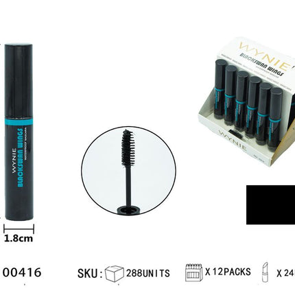 WYNIE zwarte mascara 11 cm waterproof volume mascara voor wimpers en oogmake-up
